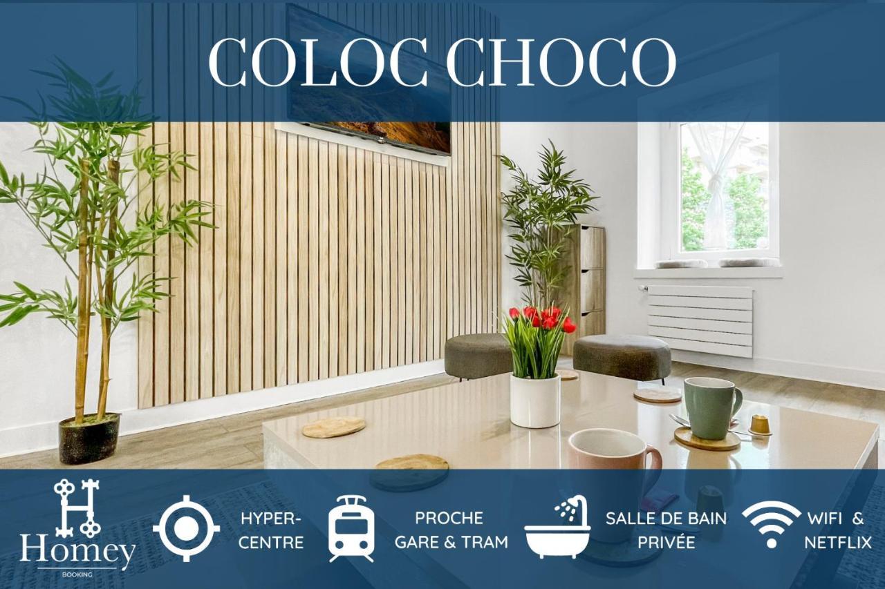 La Coloc Choco - Belle Colocation En Hypercentre / 5 Chambres Privees / Salle De Bains Privative / Proche Gare Et Tram / Wifi Et Netflix アンヌマス エクステリア 写真